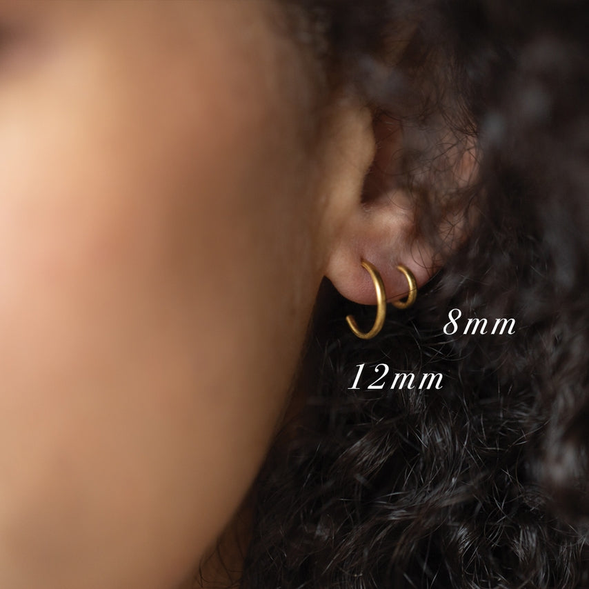 Classic Huggie Hoop Earrings by Christina Kober - Freshie & Zero Studio Shop