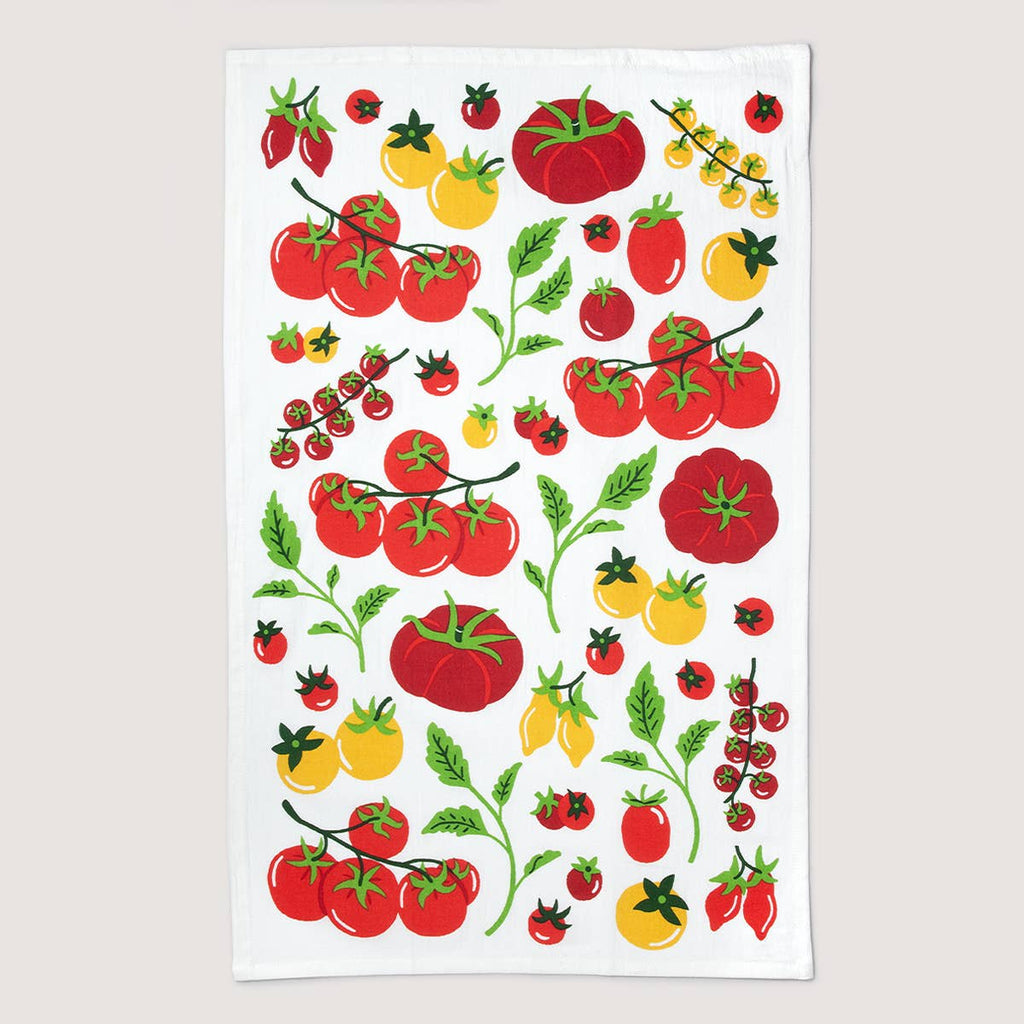 Bright Tomatoes Flour Sack Tea Towel - Freshie & Zero Studio Shop
