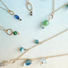 tidal blue little gemstone necklace - Freshie & Zero Studio Shop