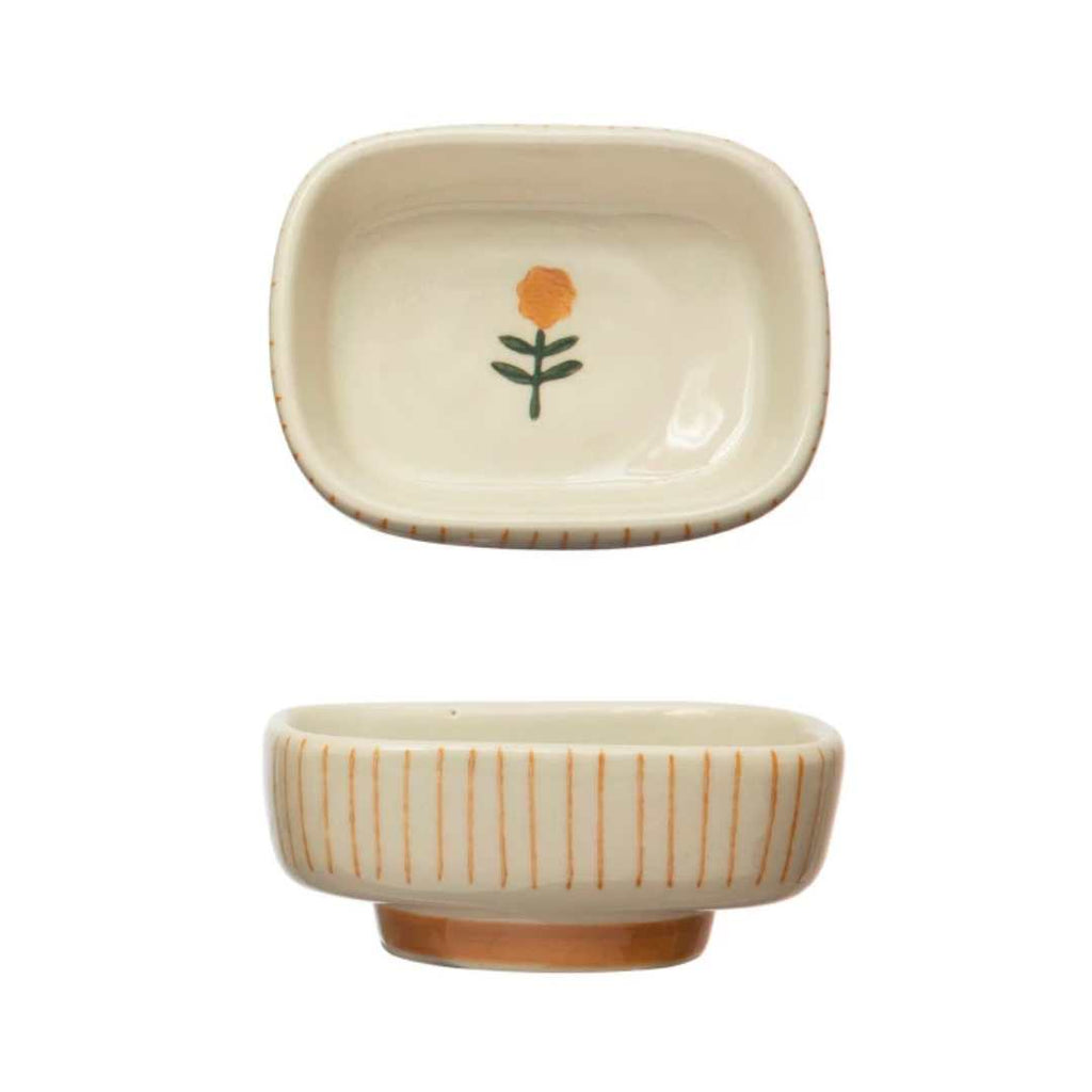 Flower & Stripes Footed Mini Bowl - Freshie & Zero Studio Shop