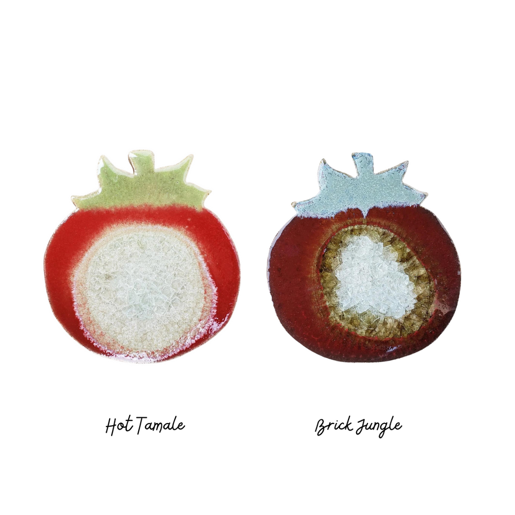 Ceramic Glass Magnet - Tomato - Freshie & Zero Studio Shop