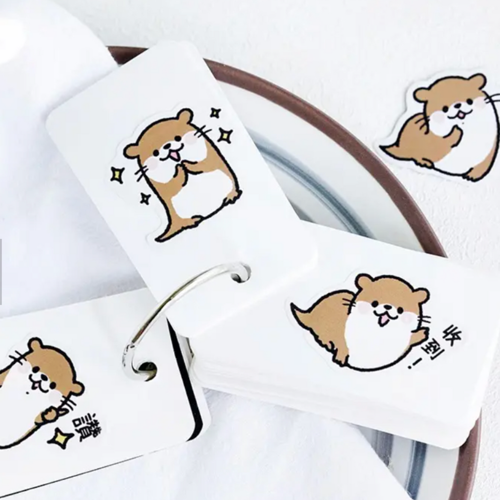Kawaii Otter Paper Sticker Pack - Freshie & Zero Studio Shop