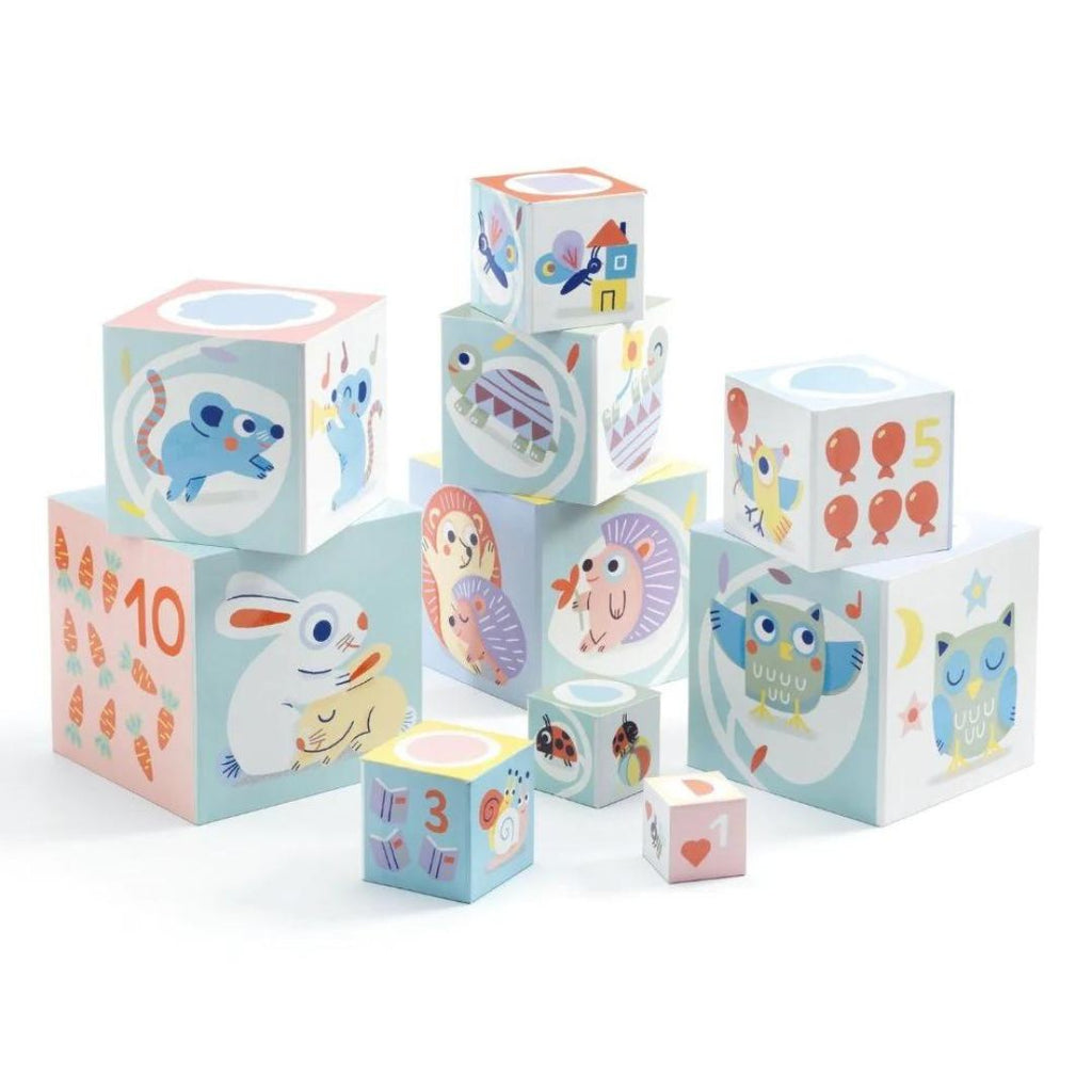 Djeco Baby Nesting + Stacking Blocks - Freshie & Zero Studio Shop