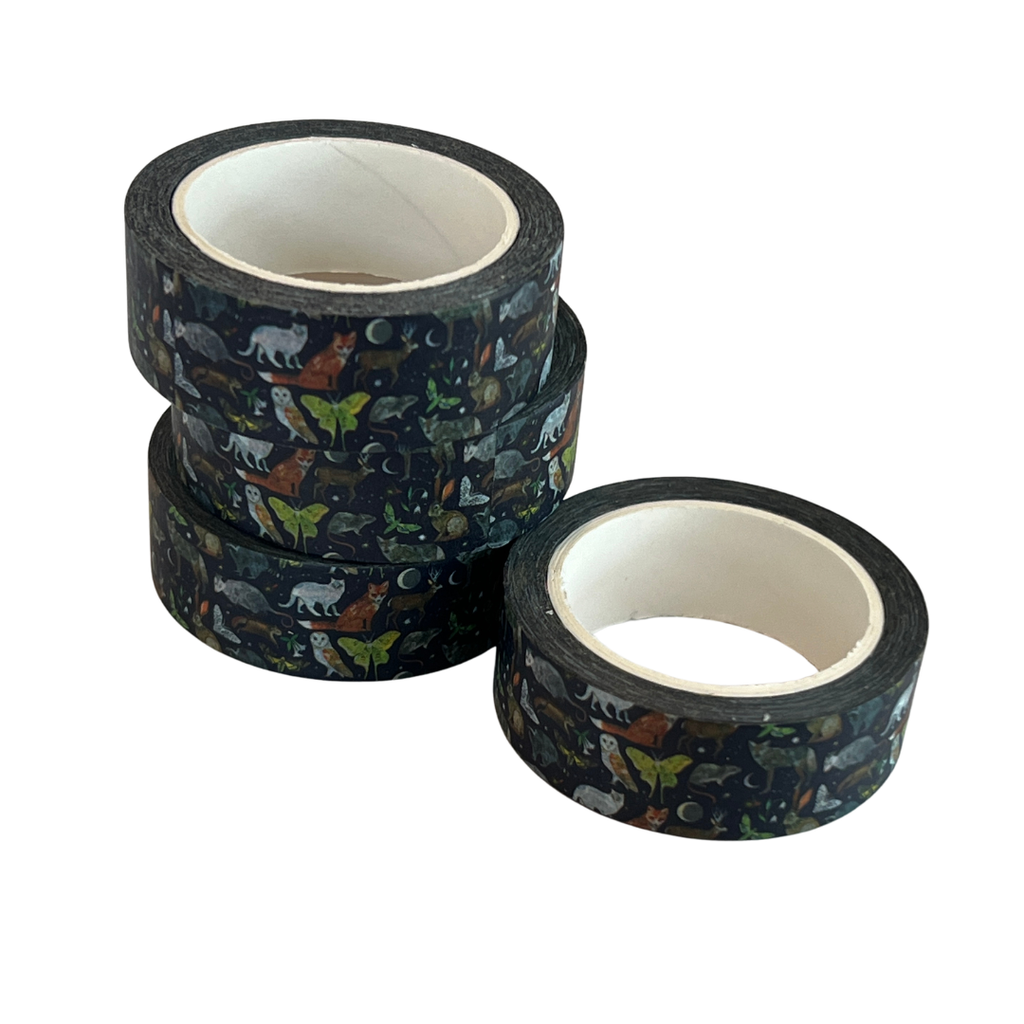 Nocturnal Animals Washi Tape - Freshie & Zero Studio Shop