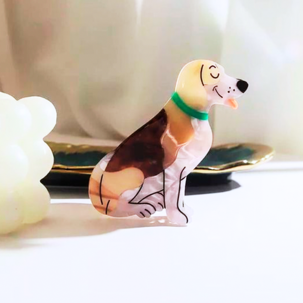 Beagle Dog Hair Claw Clip - Freshie & Zero Studio Shop