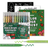 Bold & Bright Acrylic Gel Pen Coloring Kit: Forest - Freshie & Zero Studio Shop