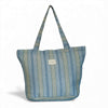 Large Zippered Bag: Beachy Blue Stripe - Freshie & Zero Studio Shop