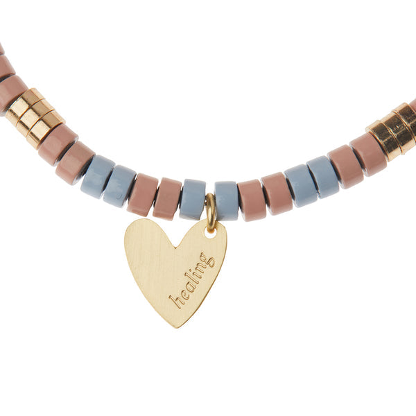 Intention Heart Bracelet: Healing Rhodonite - Freshie & Zero Studio Shop