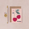 Cherries Mini Greeting Card - Freshie & Zero Studio Shop