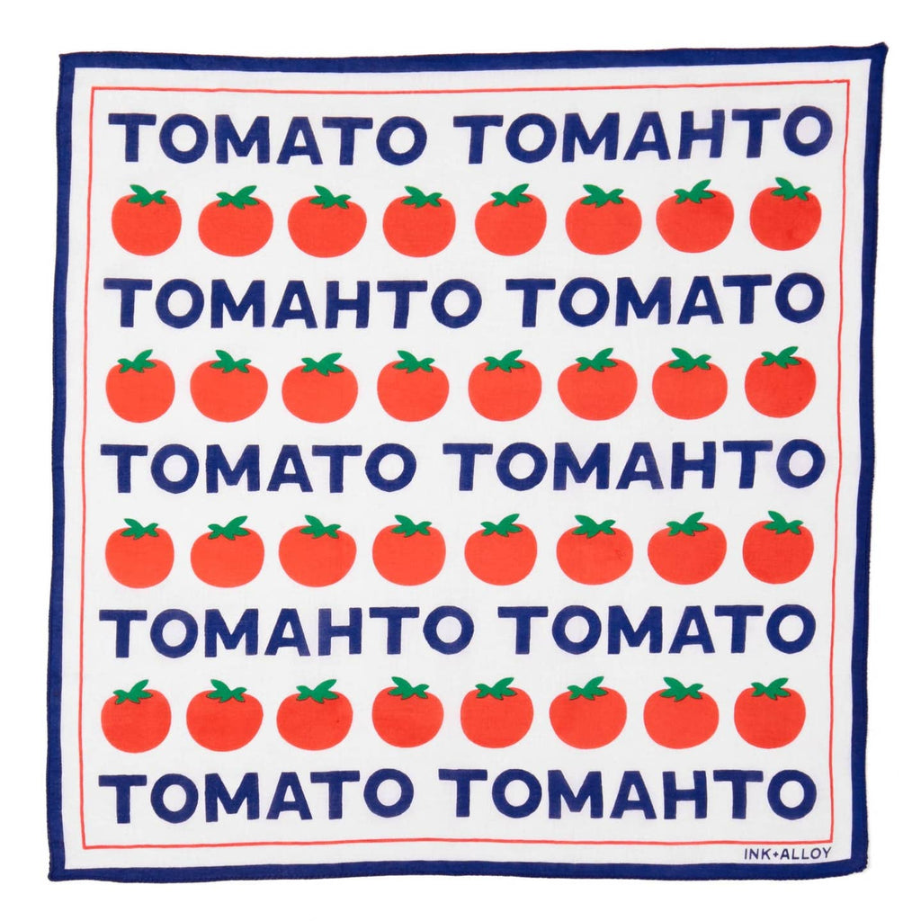 Tomato Tomahto Print Cotton Bandana - Freshie & Zero Studio Shop