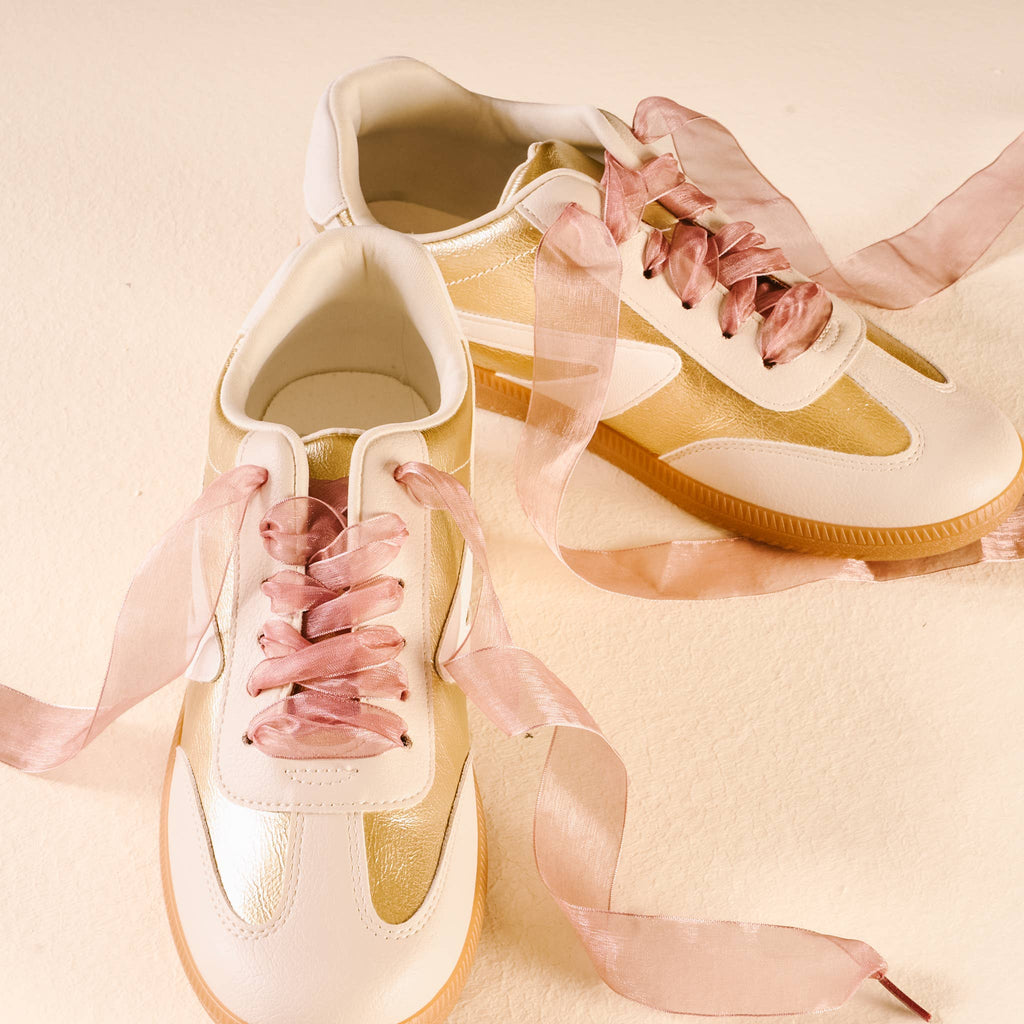 Sheer Ribbon Shoelaces - Mauve - Freshie & Zero Studio Shop
