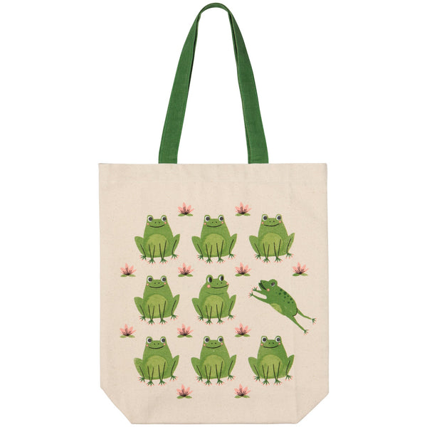 Ribbit Frog Cotton Everyday Tote Bag - Freshie & Zero Studio Shop