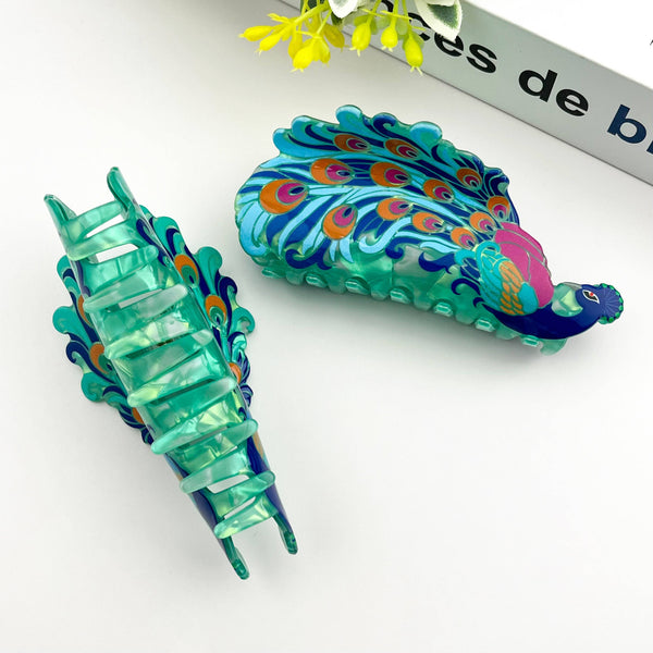 Peacock Claw Clip - Freshie & Zero Studio Shop