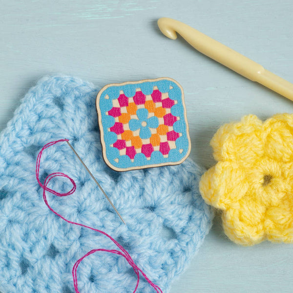 Granny Square Crochet Magnetic Needle Minder | Gift for Crafters - Freshie & Zero Studio Shop