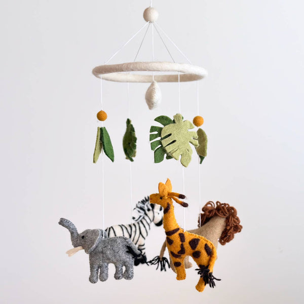 Felt Baby Mobile - Safari Animals - Freshie & Zero Studio Shop
