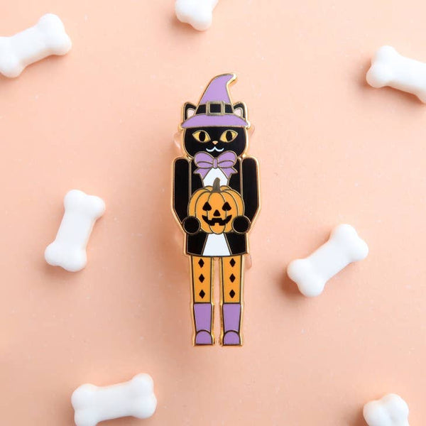 Enamel Pin: Halloween Kitty Nutcracker - Freshie & Zero Studio Shop