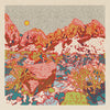 Caroline Clark Desert Mountain #29 art print featuring a minimalist desert mountain landscape in warm tones