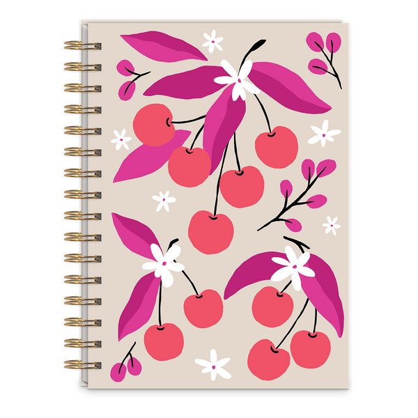 Cherry Spiral Notebook - Freshie & Zero Studio Shop