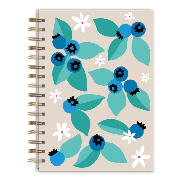 Blueberry Spiral Notebook - Freshie & Zero Studio Shop