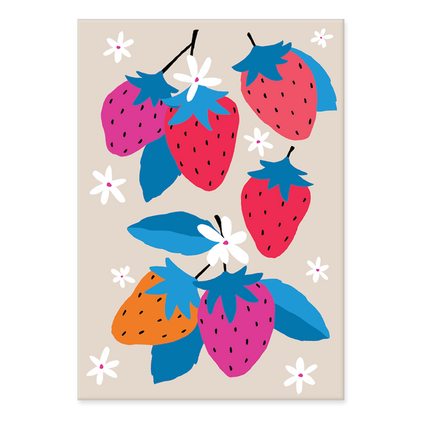 Boxed Note Cards: Fruit Market Strawberries - Freshie & Zero Studio Shop