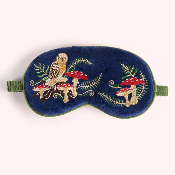 Lavender Velvet Eye Mask - Woodland Owl - Freshie & Zero Studio Shop
