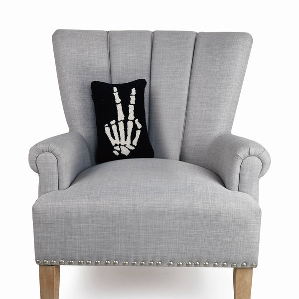 Skeleton Hand Peace Hook Pillow - Freshie & Zero Studio Shop