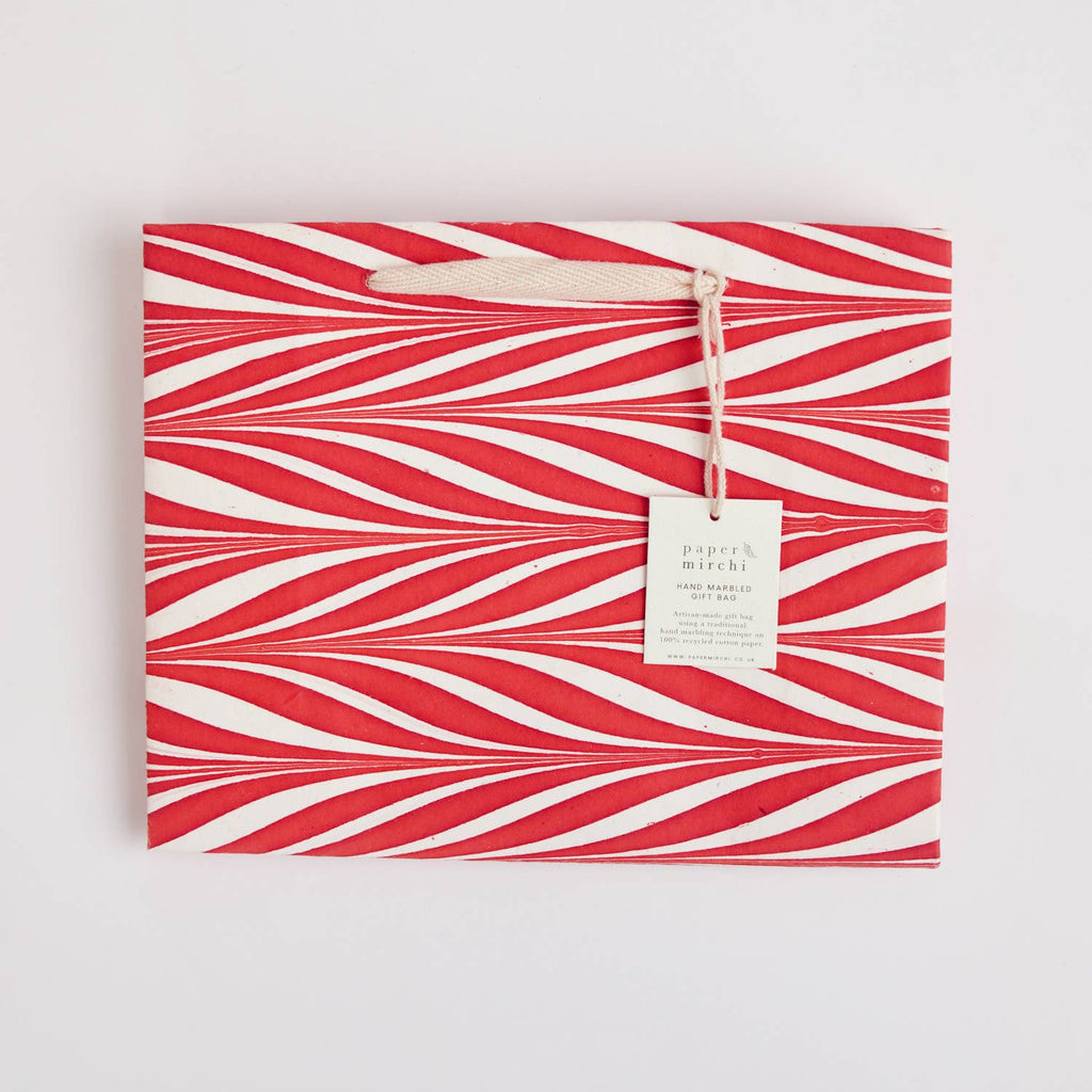 Medium Hand Marbled Gift Bags - Christmas Glitz - Freshie & Zero Studio Shop