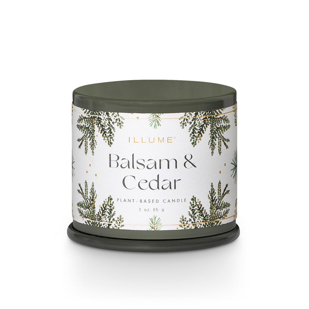 Balsam & Cedar Vanity Tin Candle by Illume - Freshie & Zero Studio Shop