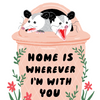 Possum Home Is Wherever I'm With You Card - Freshie & Zero Studio Shop