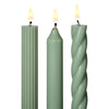 Taper Candles Set of 3 - Sage Green - Freshie & Zero Studio Shop