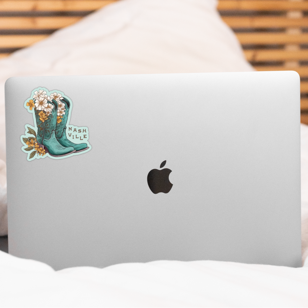 Nashville Cowboy Boots Sticker - Freshie & Zero Studio Shop