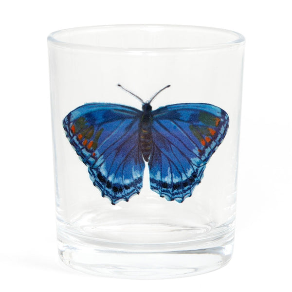 Short Juice Glass by 1canoe2: Red Spotted Purple Butterfly - Freshie & Zero Studio Shop