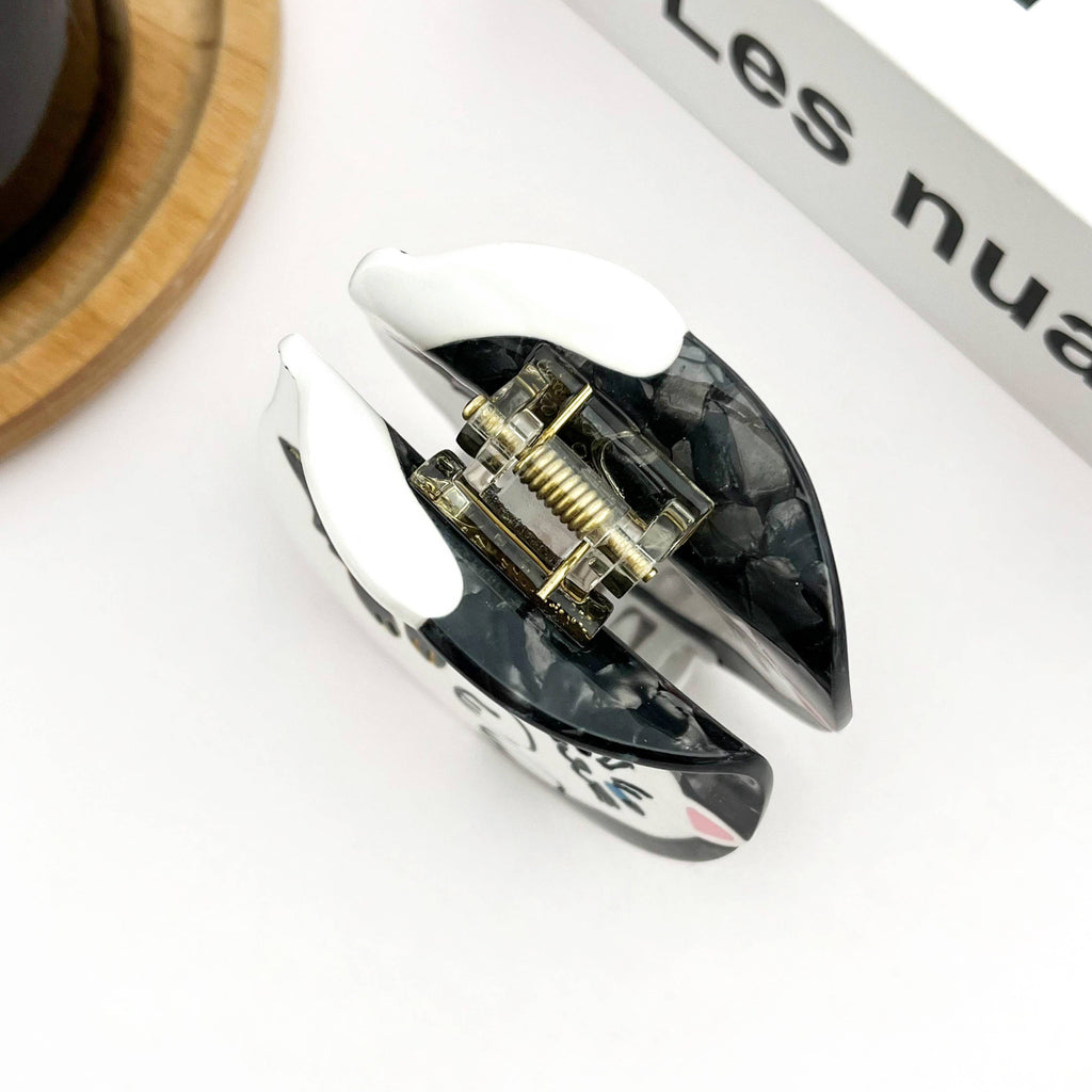 Yin Yang Cat Round Claw Clip - Freshie & Zero Studio Shop