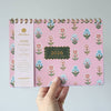 2026 Desktop Planner | Block Print Floral - Freshie & Zero Studio Shop