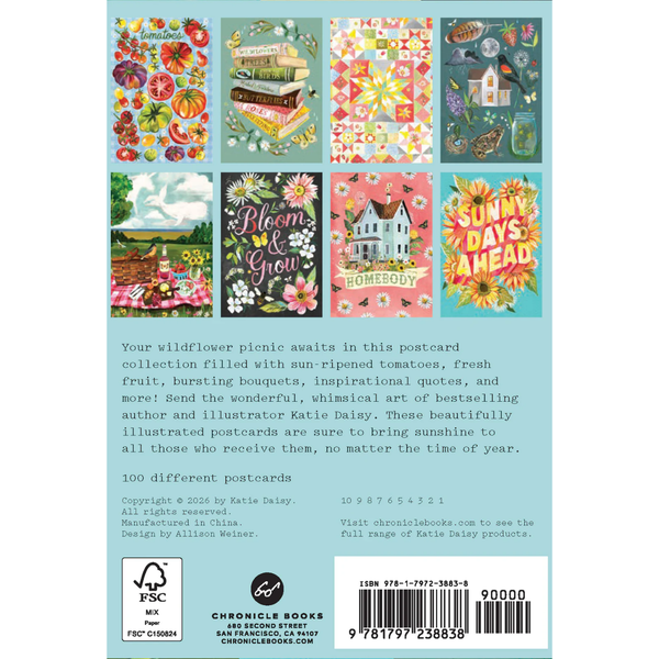 Wildflower Picnic Postcards: 100 Postcards by Katie Daisy - Freshie & Zero Studio Shop
