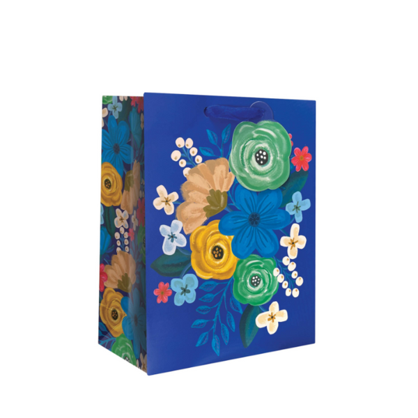 Floral Blue Gift Bag - Tiny - Freshie & Zero Studio Shop