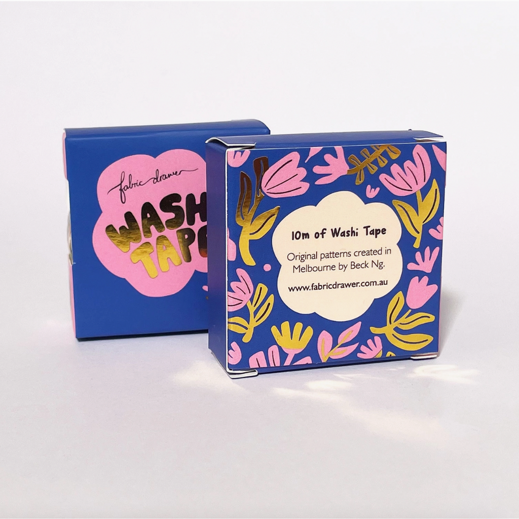 Washi Tape: Black Floral Pop - Freshie & Zero Studio Shop