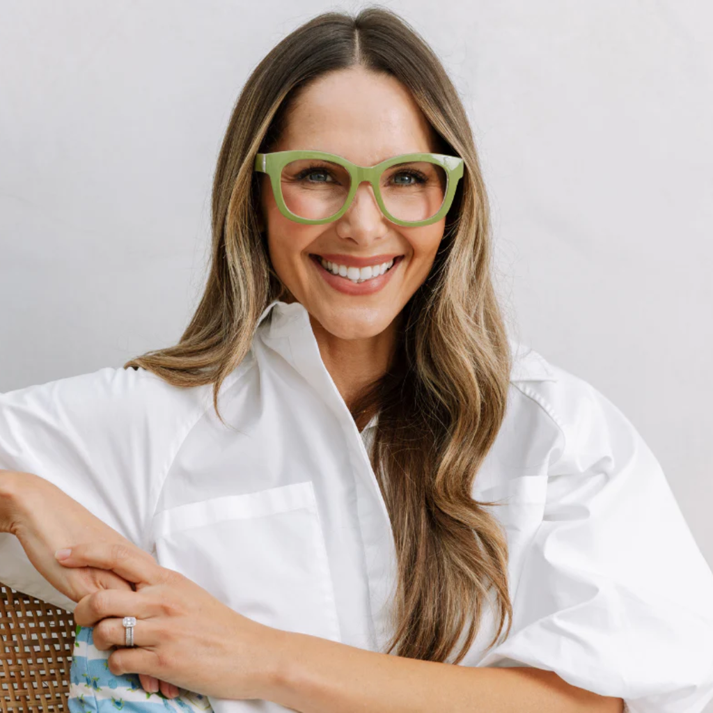Peepers x Laura Park Reading Glasses: Center Stage - Green/Gasparilla - Freshie & Zero Studio Shop
