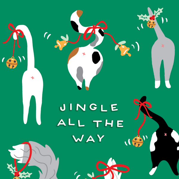Jingle Cats Holiday Card - Freshie & Zero Studio Shop