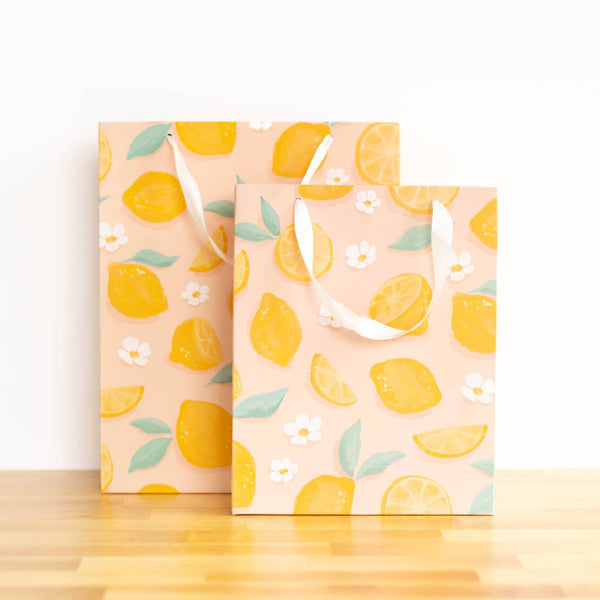 Painted Lemons Gift Bag - Freshie & Zero Studio Shop