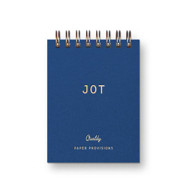 Linen cover mini jotter notebook by Ruff House Print Shop with a textured fabric cover and compact design for note-taking.