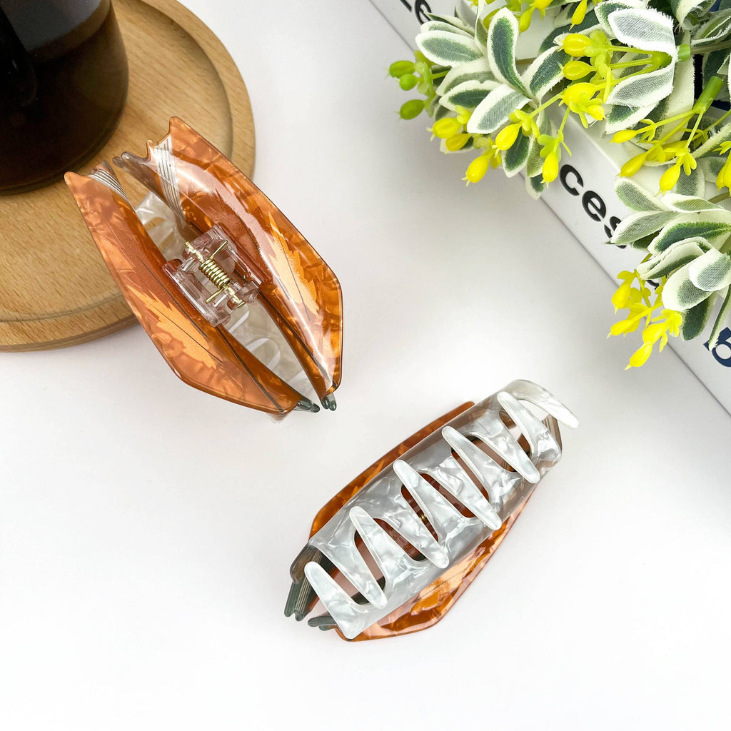Stacked Fall Books Hair Claw Clip - Freshie & Zero Studio Shop