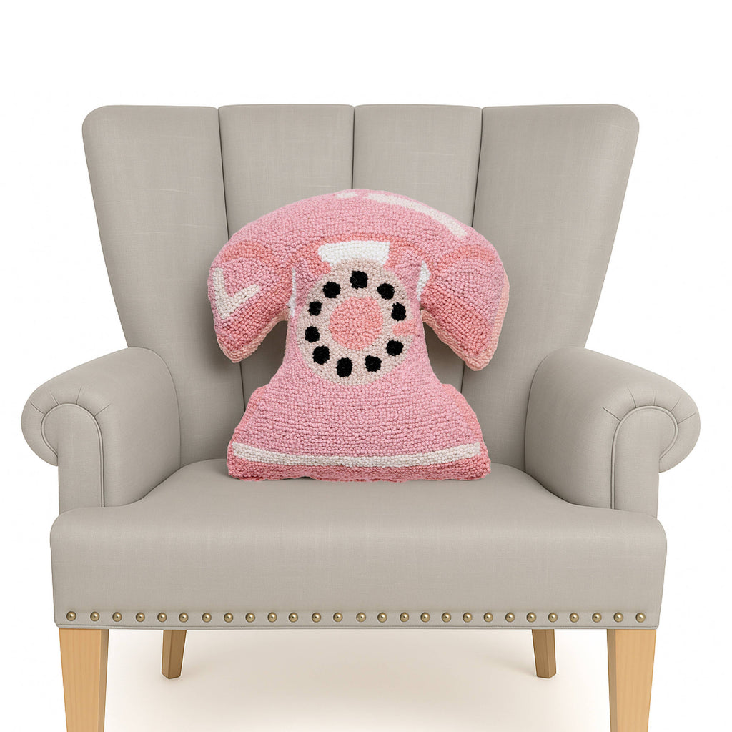 Pink Rotary Telephone Hook Pillow - Freshie & Zero Studio Shop