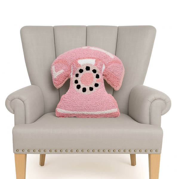 Pink Rotary Telephone Hook Pillow - Freshie & Zero Studio Shop
