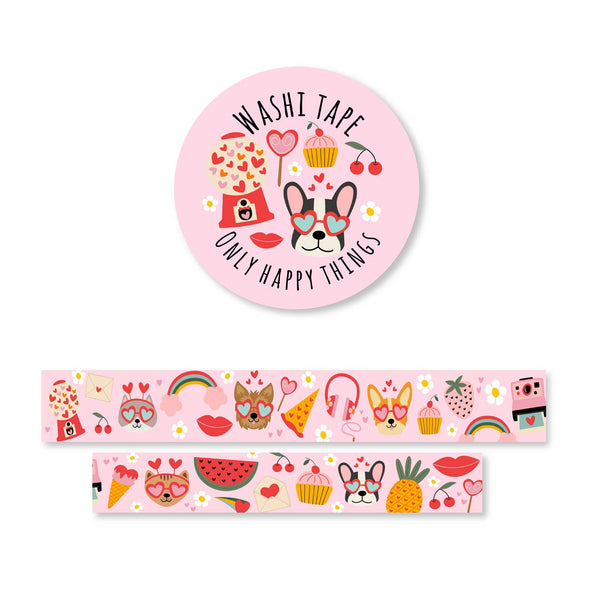 Washi Tape: Pink Valentine - Freshie & Zero Studio Shop