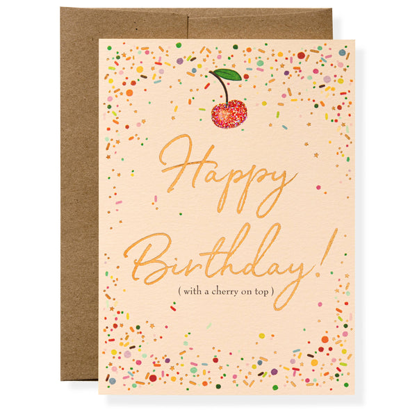 Cherry on Top Greeting Card - Freshie & Zero Studio Shop