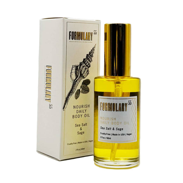 Nourish Daily Body Oil -  Sea Salt & Sage 2oz - Freshie & Zero Studio Shop