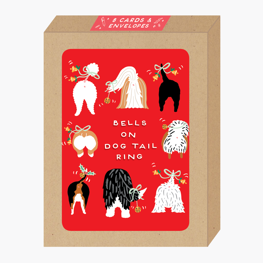 Boxed Dog Tails Holiday Cards - Set of 8 - Freshie & Zero Studio Shop