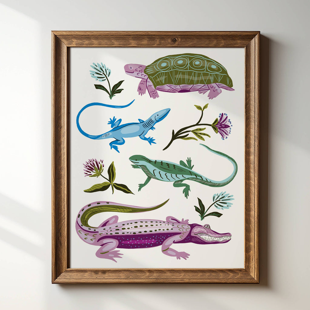 Reptiles Art Print by Tara Reed - 8 x 10 - Freshie & Zero Studio Shop