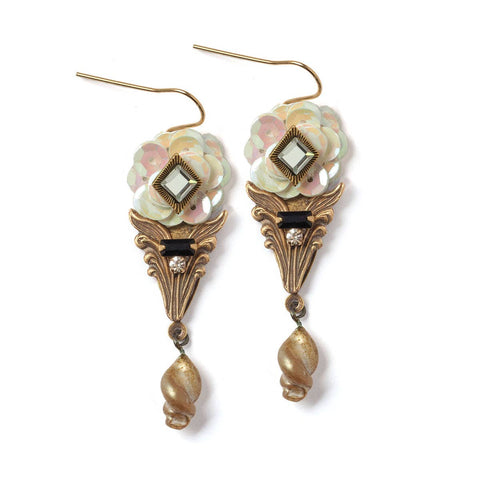 Cupids Arrow dangle earrings by Jill Schwartz featuring gold-toned arrow charms on delicate hooks.